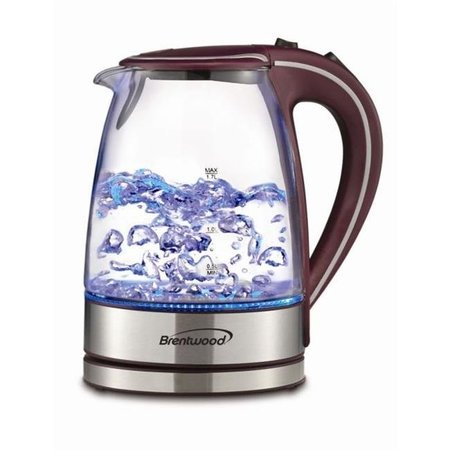 COOKHOUSE 1.7L Tempered Glass Tea Kettle- Purple CO20289